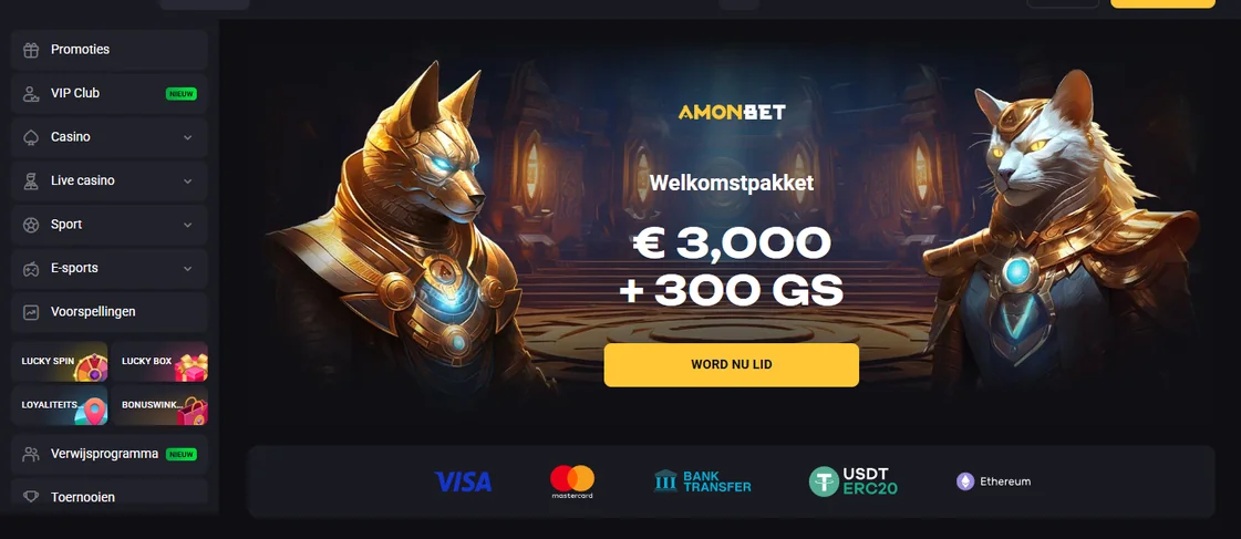 Registreer bij Amonbet Casino