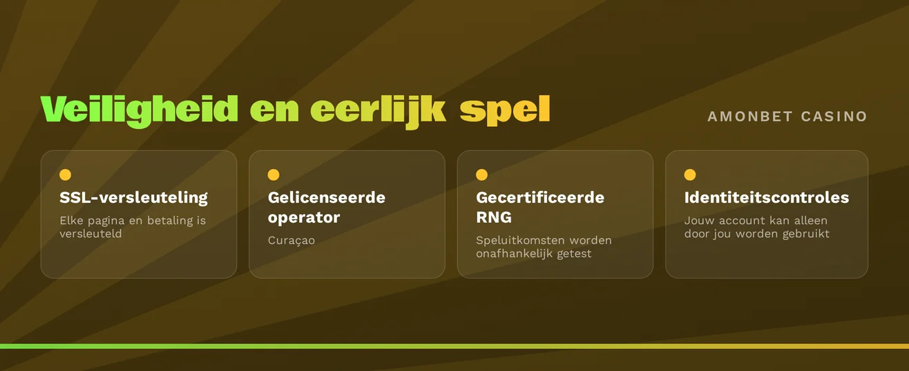 Bekijk casino veiligheidsgaranties.